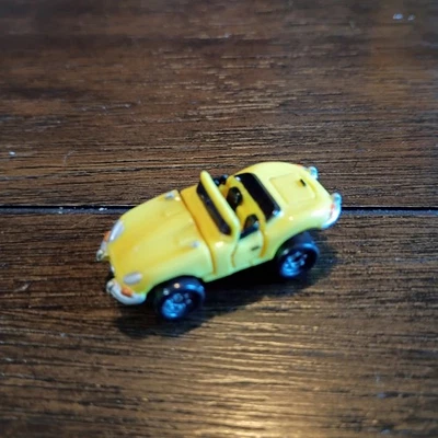 Vintage Micro Machines Deluxe Jaguar XKE Convertible Yellow 1988 Galoob - Image 1 of 4