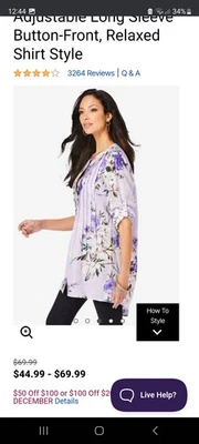 Blusa floral con botones y falda Romans talla grande 38W para mujer talla 34/36 4X  Foto 1 de 4