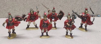 Soldatini Atlantic-Romani 1/32 Plastic Painted G.Berselli 6 Pezzi Come da foto - Immagine 1 di 4