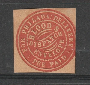 US Local #15LU6 Bloods Dispatch Envelope VF laid Horiz. paper cv= $ 35 - Picture 1 of 2