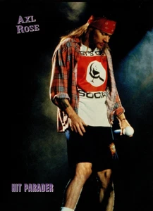 AXL ROSE GUNS N ROSES RIVISTA PINUP PAGE vintage anni 90 usa la tua illusione concerto tour - Foto 1 di 1