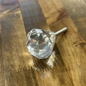 Klarglas facettierter Schubladen-/Schrankknopf - Bild 1 von 4