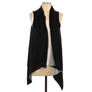 J. McLaughlin black sleeveless open cardigan knit sweater SIZE MEDIUM / LARGE - Picture 1 of 7