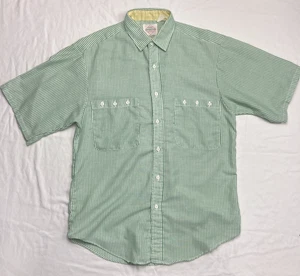 Vintage Marek Houston grün gestreiftes geknöpftes Hemd Größe M/L Herren elegant Freizeit - Bild 1 von 11