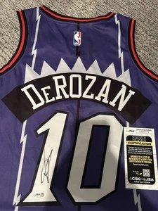 DeMar DeRozan Signed Toronto Raptors Retro Jersey JSA COA Authentic Auto NBA - Picture 1 of 4