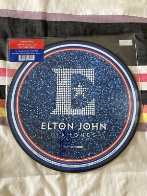 ELTON JOHN DIAMONDS LIMITED EDITION PICTURE DISC VINYL LP BASEBALL FAREWELL NEW - Image 1 of 2