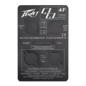 PEAVEY Q4F logo badge replacement piece PVC Sticker 147mm(5.78")X96mm(3.77") - Picture 1 of 7