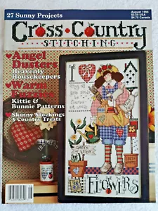 Cross Country Stitching Magazine August 1996 Flowers~Noah's Ark~Dust Angels~Love - Picture 1 of 10