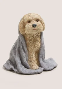 New Just Adorable Beige Cockapoo Resin Beige Cockapoo In Towel Ornament - Picture 1 of 2