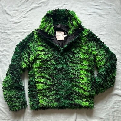 KENZO × H&M Tiger Green Faux Fur Pullover Jacket Snap Drawstring Size S/M 170/96 - Image 1 of 4