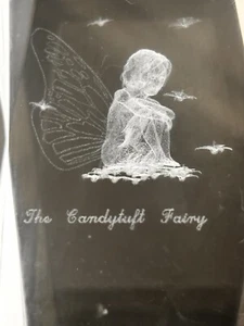 Fairy 3D Crystal Glass Laser Etched  Holographic Paperweight Cube 2x3” - Picture 1 of 11