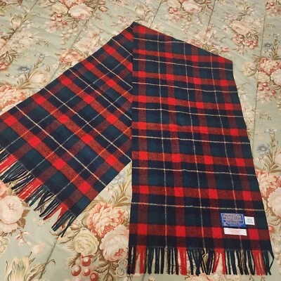 Bufanda a Cuadros Vintage Pendelton Hecha en EE. UU. 100 % Lana Auténtica Kilgore COMO NUEVA Foto 1 de 4