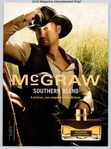 McGraw Southern Blend Cologne From Tim McGraw Promo 2009 Full Page Print Ad - Picture 1 of 4
