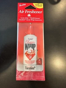 Hanging Air Freshener Vacation Sunscreen Classic Whip Scent New In Orig Package - Picture 1 of 2
