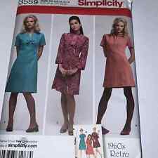 Simplicity 3559 1960’s RETRO Misses Tunic shift Dress Szs 6-8-10-12 -14 Uncut FF