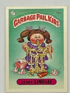 1985 Topps Garbage Pail Kids Stickers - Series 2 - 45a Leaky Lindsay - EX Glossy - Picture 1 of 2