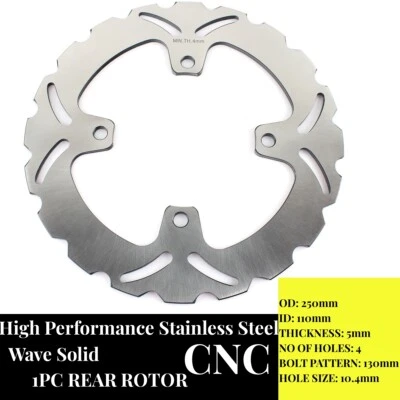 Rotor de disco de freno trasero Ninja ZX14R ZX1400 ZZR1400 2006-2020 Z750 800 para Kawasaki Foto 1 de 4