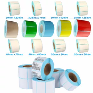 Thermal Label Price Tags Print Shipping Adress Paper Label Self Adhesive Lot - Picture 1 of 56