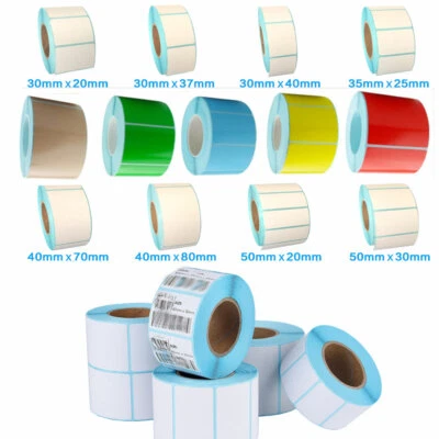 Thermal Label Price Tags Print Shipping Adress Paper Label Self Adhesive Lot - Image 1 of 3