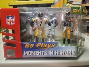 RARE 4pc box set Roethlisberger,Ward,oWENS,Ware Re-Play figure Steelers/Cowboys - Picture 1 of 6