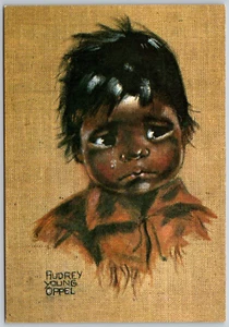 Postcard Little Eagle Migizi Audrey Young Oppel Indigenous Portrait Art - Picture 1 of 2