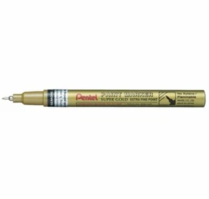 Pentel Super Gold Extra Fine Paint Marker Pen Permanent - For Christmas Cards - Picture 1 of 2