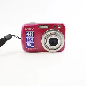 Sanyo VPC-S1414 P Pink 14.0MP 4X Zoom 720P HD Digital Camera ~ PARTS - Picture 1 of 8