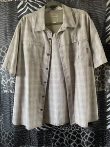 Merrell Opti-Wick UPF Short Sleeve Fishing Vented Metal Button Shirt Men Size XL - Picture 1 of 7