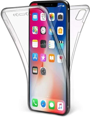 For Apple iPhone X "6.1" 360 Clear Gel Case Shockproof Silicone Phone Full Cover - Image 1 of 4