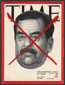 TIME Magazine April 21 2003 Saddam Hussein Death~ Red X Cover - Picture 1 of 2