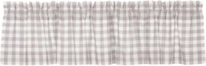 Annie Buffalo Check Farmhouse Kitchen Window Curtains- Lined Valance, 16X72, Whi - Picture 1 of 7