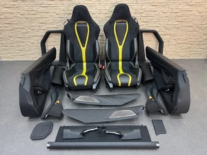 MCLAREN 720S INTERIA SEATS PANEL TRIM BLAC YELLOW ALCANTARA SET CARBON - Picture 1 of 24
