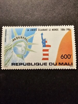 Sello Malí La Estatua de la Libertad Correo Aéreo Pa N°511 Nuevo ** Lujo Mnh Foto 1 de 2