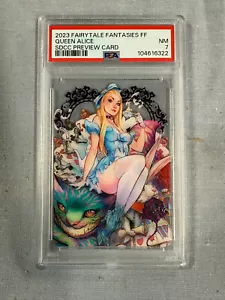 2023 SDCC FairyTale Fantasies Queen Alice Preview Card J Scott Campbell PSA 7 - Picture 1 of 2