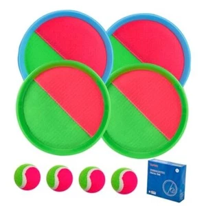Toss and Catch Game Set,Ball Catch Set, Outdoor Games Beach Blue 2 and Green 2 - Picture 1 of 7