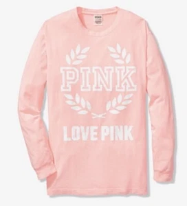 victoria secret pink LANGARM CAMPUS TEE reif apricot L neu in Verpackung - Bild 1 von 2