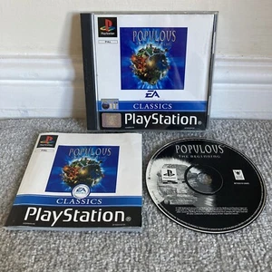 Populous The Beginning (Playstation PS1 Game) Boxed With Manual Disc Clean - Picture 1 of 4