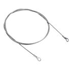 4Pcs Stainless Steel Lanyard Cable 2mmx100cm Eyelets Ended Security Wire Rope