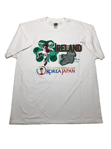 NEW Vintage Y2K 2002 FIFA Team Ireland Korea Japan World Cup TShirt XL World Cup - Picture 1 of 8