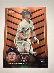 2023 TOPPS UPDATE ORANGE AND BLACK JOEY WIEMER RC MILWAUKEE BREWERS #US245