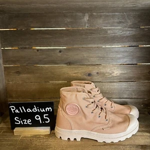 Nuevo Mujer Paladio Pampa Hi Top Rosa Lona Zapatos Tenis Botas Talla 9.5 M - Imagen 1 de 6