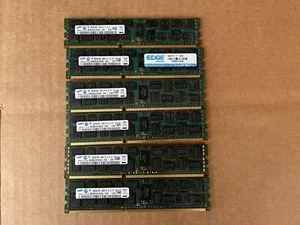 LOT OF 6 SAMSUNG M393B1K70H0-YH9 8GB 2RX4 PC3L-10600R SERVER MEMORY B3-9 - Picture 1 of 3