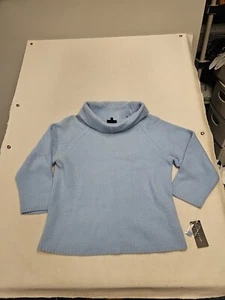Rafaella Angora Blend Sweater Turtleneck XL Blue New - Picture 1 of 7