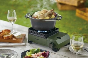 Iwatani Portable Gas Stove Cassette Fu Tough Maru Jr Outdoor Olive CB-ODX-JR New - Picture 1 of 13