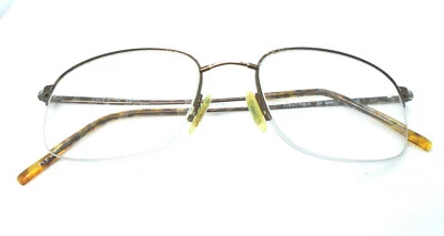 Flexon 606 by Marchon Coffee 56-19-145 Mens Eyeglasses Half Rimless  Frames - Image 1 of 4