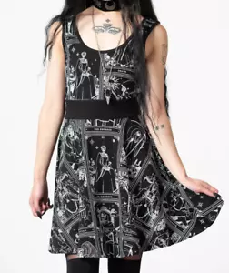 Killstar Spiritual Guide Skater Dress Gothic Tarot Card Grunge Witchy KSRA007930 - Picture 1 of 6