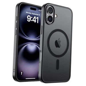 Magnetic for Case (Compatible with MagSafe) (Military iPhone 16 Plus Black - Picture 1 of 8