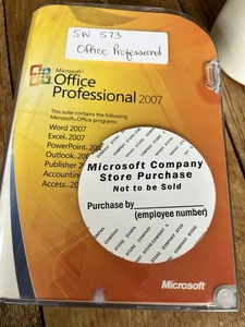 Microsoft Office Professional 2007 Retail Employee Version MS Pro Software - Picture 1 of 11