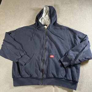 Vintage Dickies Thermo gefütterte Hoodie Jacke Workwear XXL blau schwer - Bild 1 von 6