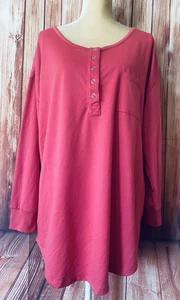 Damenbluse Größe 18 20 Woman Within rosa 3/4 Ärmel Oversize weich  - Bild 1 von 11